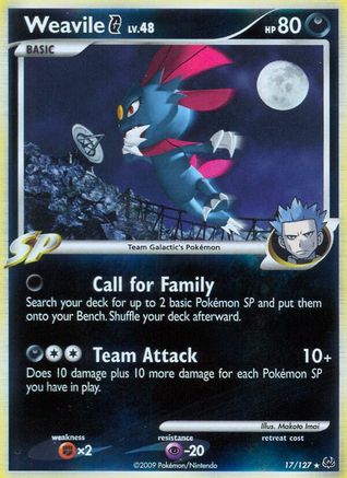 Weavile G 017 - Holofoil Platinum - Holo Rare