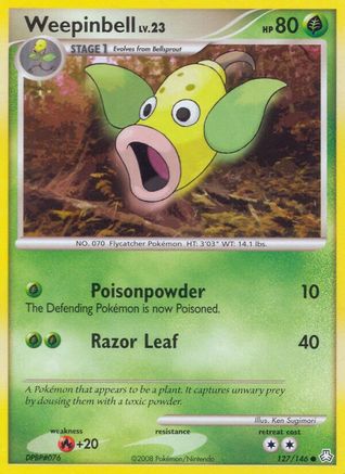 Weepinbell 127 - Reverse Holofoil Legends Awakened - Common