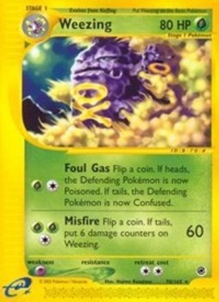 Weezing (70) (70) 070/165 - Reverse Holofoil Expedition - Rare