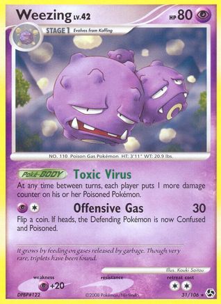 Weezing 031 - Reverse Holofoil Great Encounters - Rare