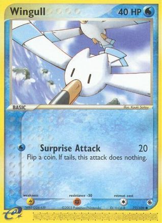 Wingull 077/109 - Reverse Holofoil Ruby and Sapphire - Common