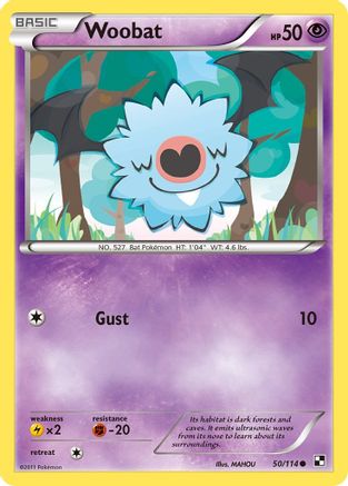 Woobat 050 Black and White - Common