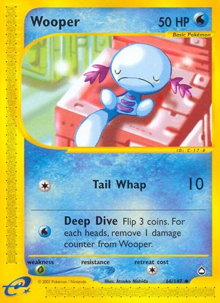 Wooper (66) (66) 066 - Reverse Holofoil Aquapolis - Uncommon