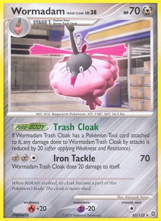 Wormadam Trash Cloak 043 - Reverse Holofoil Secret Wonders - Rare
