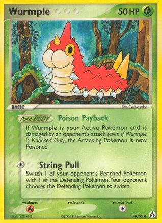 Wurmple 070 - Reverse Holofoil Legend Maker - Common