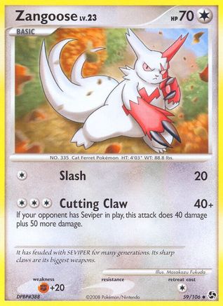 Zangoose 059 - Reverse Holofoil Great Encounters - Uncommon