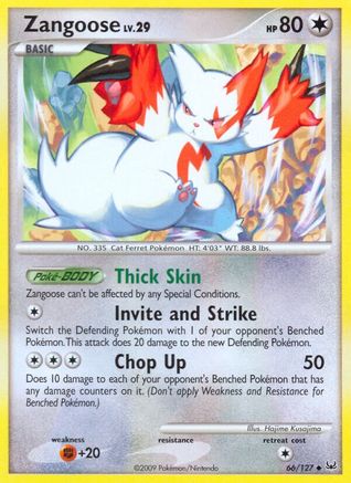 Zangoose 066 - Reverse Holofoil Platinum - Uncommon
