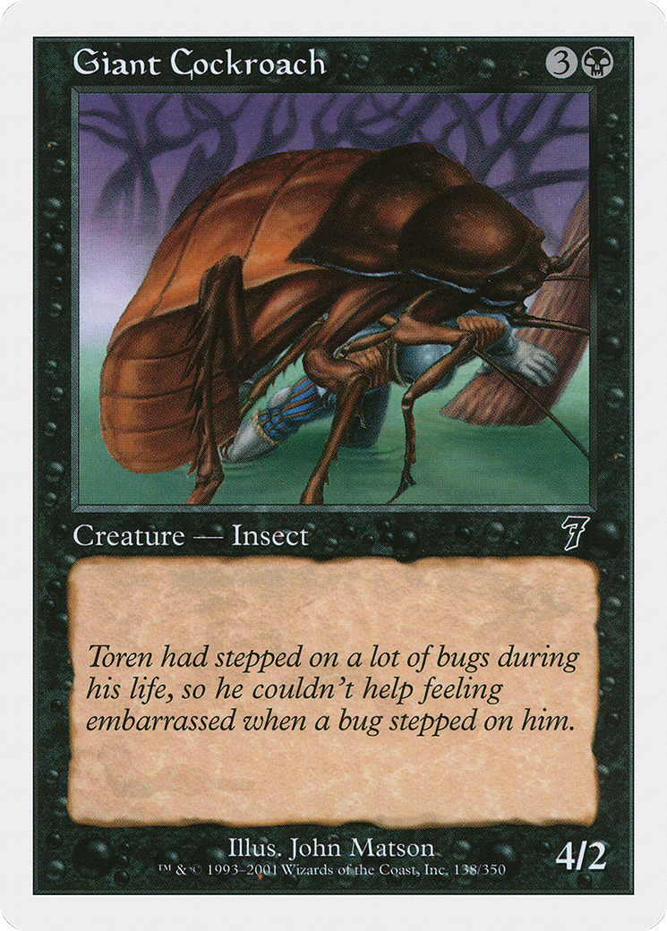 Giant Cockroach (7ED-138★) - 7th Edition Foil