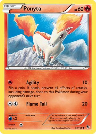 Ponyta 014/106 - Reverse Holofoil XY Flashfire - Common