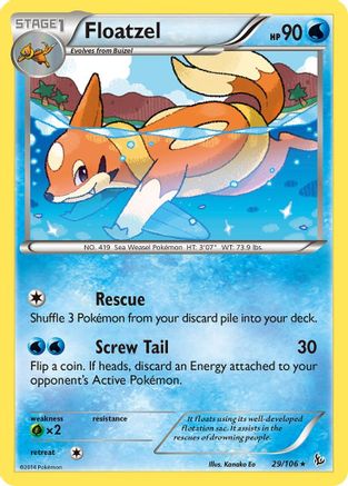Floatzel 029/106 XY Flashfire - Rare