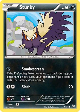 Stunky (53) (53) 053 - Reverse Holofoil XY Flashfire - Common