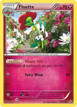 Floette (64) (64) 064 - Reverse Holofoil XY Flashfire - Rare