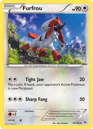 Furfrou 087/106 XY Flashfire - Uncommon