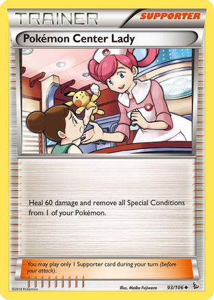 Pokemon Center Lady 093/106 XY Flashfire - Uncommon
