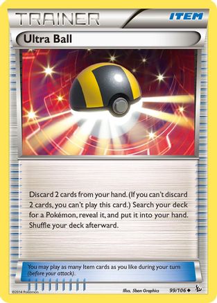 Ultra Ball 099/106 - Reverse Holofoil XY Flashfire - Uncommon