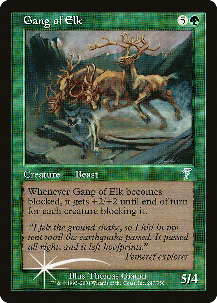 Gang of Elk (7ED-247) - 7th Edition Foil