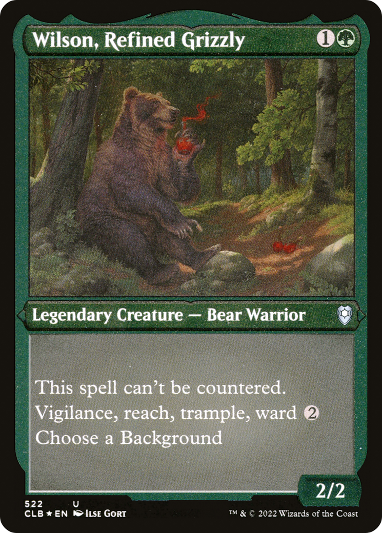 Wilson, Refined Grizzly (Foil Etched) (CLB-522) - Commander Legends: Battle for Baldur's Gate Foil
