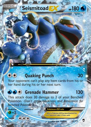 Seismitoad EX 020/111 - Holofoil XY Furious Fists - Ultra Rare