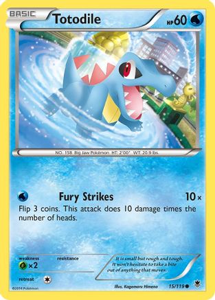 Totodile 015/119 - Reverse Holofoil XY Phantom Forces - Common
