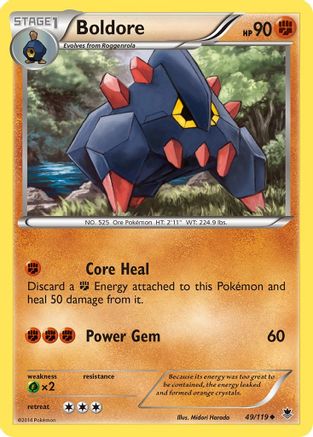 Boldore 049 - Reverse Holofoil XY Phantom Forces - Uncommon