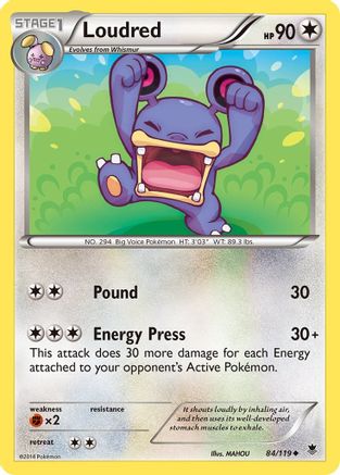 Loudred 084 XY Phantom Forces - Uncommon