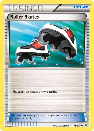 Roller Skates 103/119 - Reverse Holofoil XY Phantom Forces - Uncommon
