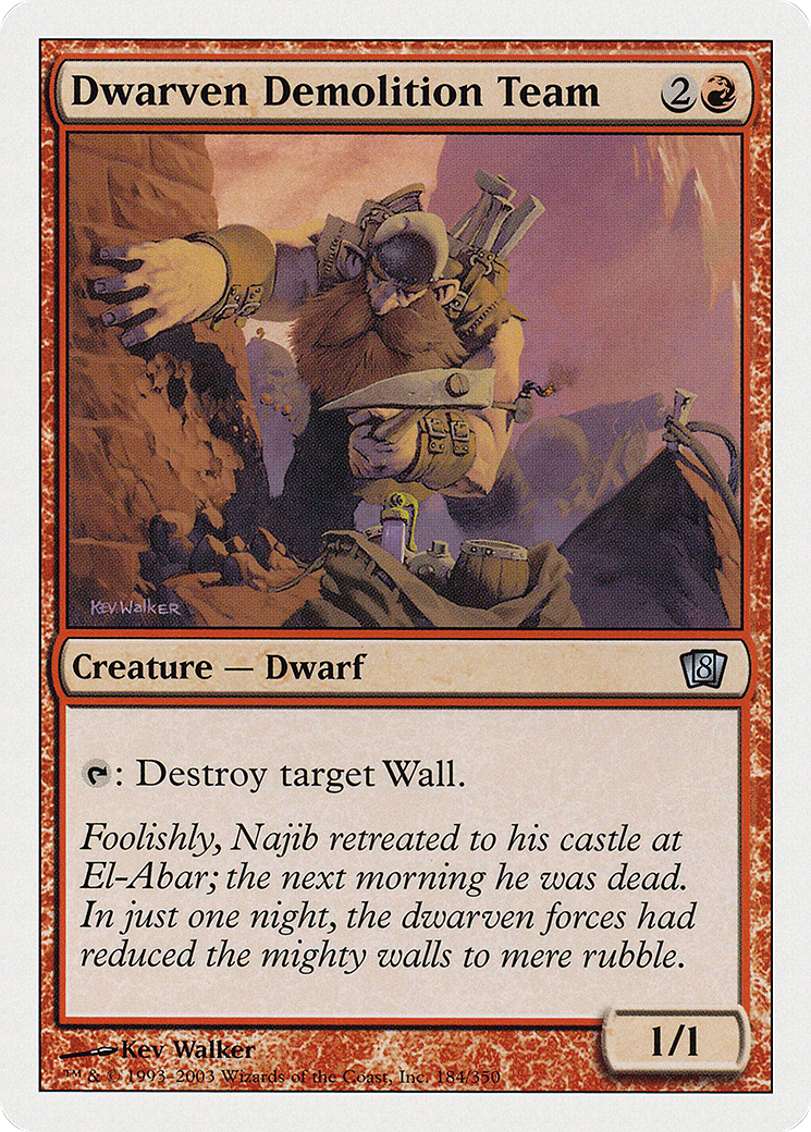 Dwarven Demolition Team (8ED-184★) - 8th Edition Foil