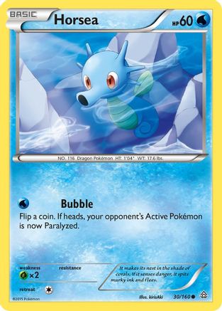 Horsea 030/160 XY Primal Clash - Common