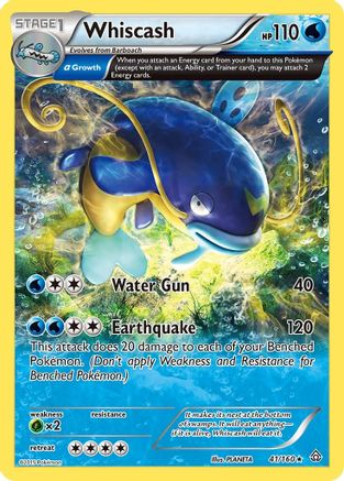 Whiscash (Alpha) 041/160 - Reverse Holofoil XY Primal Clash - Rare