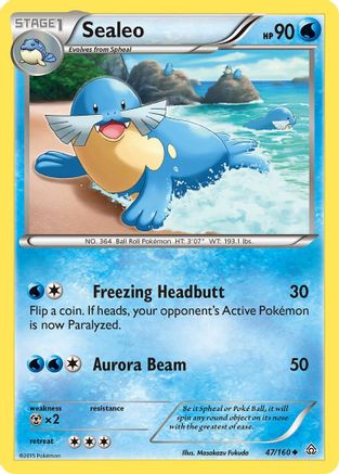 Sealeo 047/160 - Reverse Holofoil XY Primal Clash - Uncommon