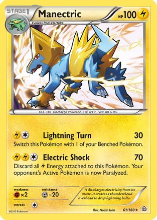 Manectric 061 - Reverse Holofoil XY Primal Clash - Holo Rare