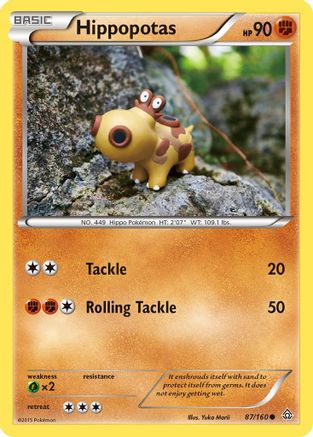 Hippopotas 087/160 - Reverse Holofoil XY Primal Clash - Common