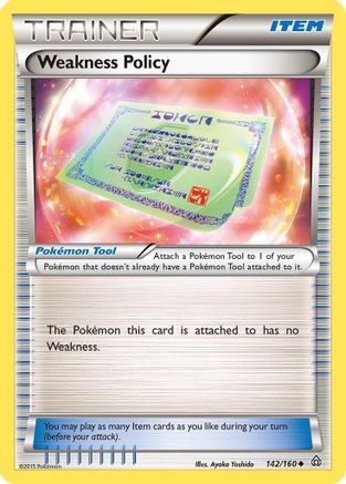 Weakness Policy 142 - Reverse Holofoil XY Primal Clash - Uncommon
