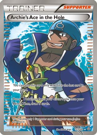 Archie's Ace in the Hole (157 Full Art) (157 Full Art) 157/160 - Holofoil XY Primal Clash - Ultra Rare