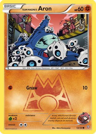 Team Magma's Aron 012/34 Double Crisis - Common