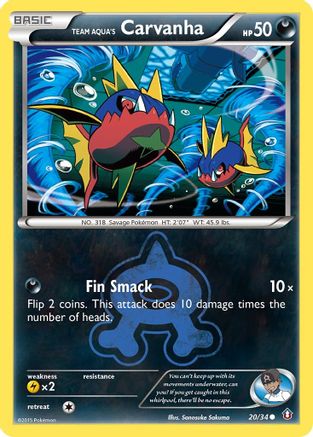 Team Aqua's Carvanha 020/34 Double Crisis - Common