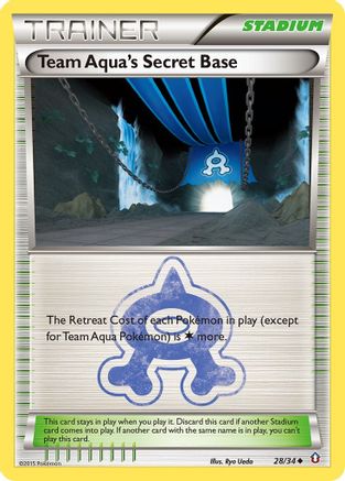Team Aqua's Secret Base 028/34 - Reverse Holofoil Double Crisis - Uncommon