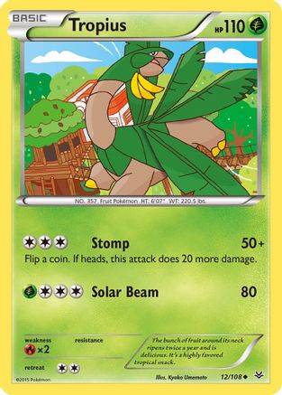 Tropius 012 - Reverse Holofoil XY Roaring Skies - Uncommon