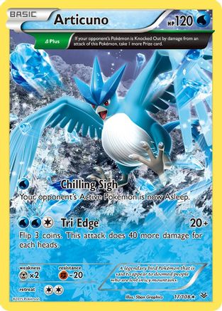 Articuno (17 Delta) (17 Delta) 017/108 - Reverse Holofoil XY Roaring Skies - Rare
