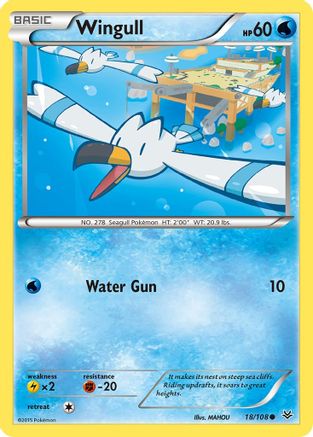 Wingull 018/108 - Reverse Holofoil XY Roaring Skies - Common