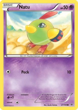 Natu (27) (27) 027/108 - Reverse Holofoil XY Roaring Skies - Common