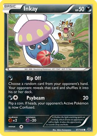 Inkay 041/108 - Reverse Holofoil XY Roaring Skies - Common