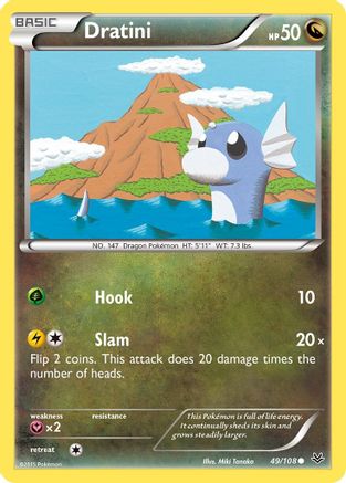 Dratini 049/108 - Reverse Holofoil XY Roaring Skies - Common