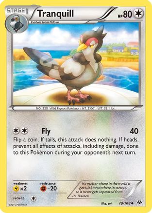 Tranquill 079 - Reverse Holofoil XY Roaring Skies - Uncommon