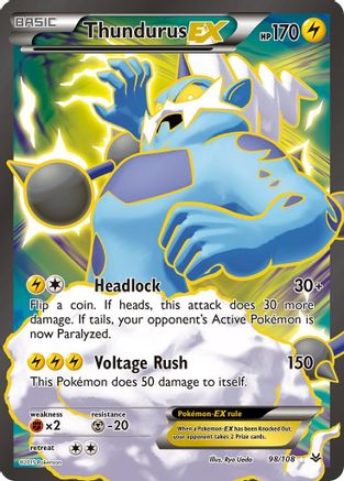 Thundurus EX (98 Full Art) (98 Full Art) 098/108 - Holofoil XY Roaring Skies - Ultra Rare