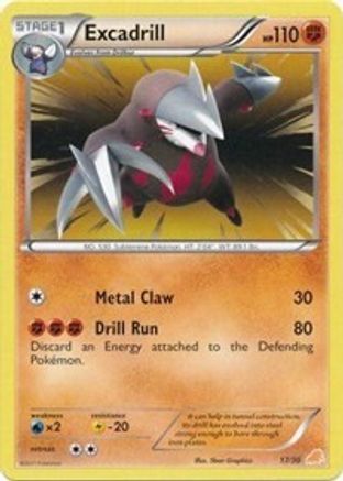 Excadrill (#17 Non (#17 Non-Holo) 017 BW Trainer Kit Excadrill & Zoroark - Common