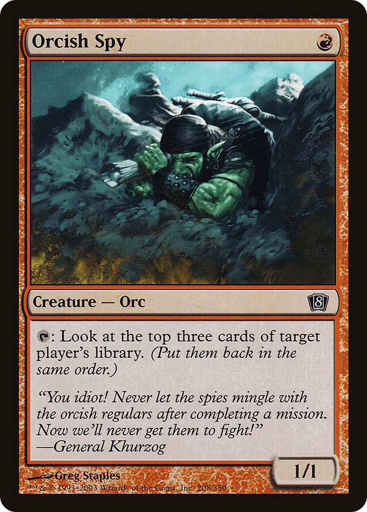 Orcish Spy (8ED-208★) - 8th Edition
