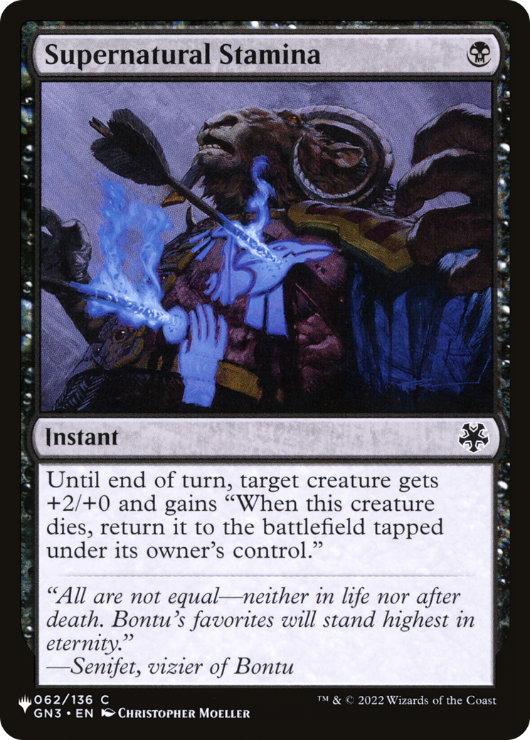 Supernatural Stamina (LIST-GN3-62) - The List