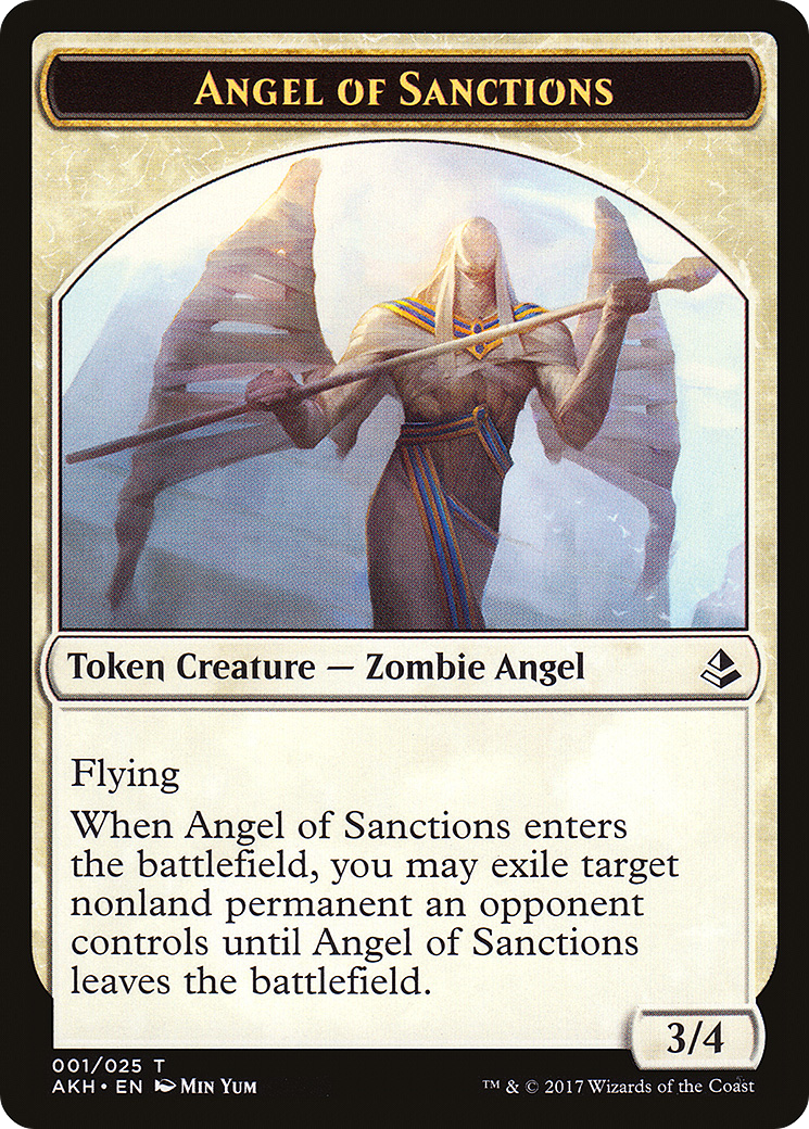 Angel of Sanctions Token (AKH-001) - Amonkhet Tokens