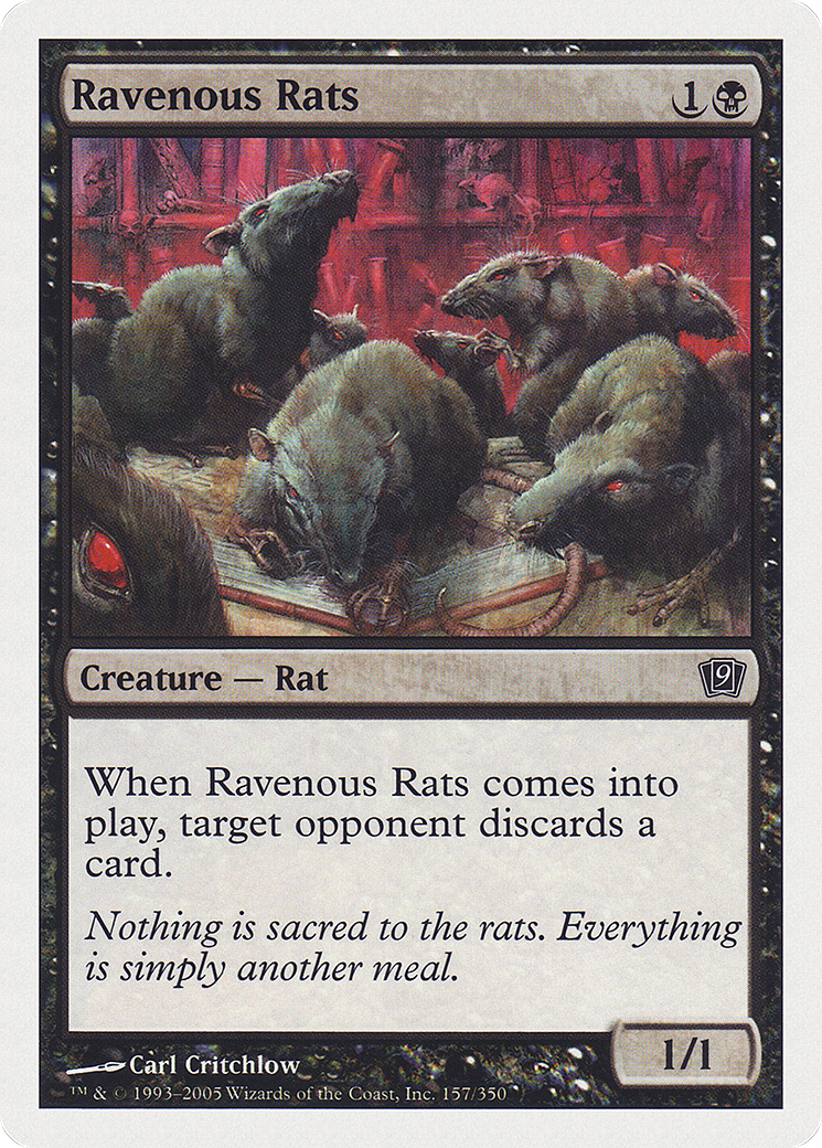 Ravenous Rats (9ED-157★) - 9th Edition